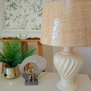 Lampe à poser céramique avec abat-jour neuf (40 cm)